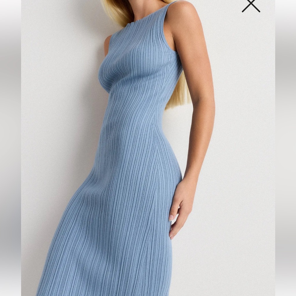 Quince Black Cotton Cashmere Ribbed Sleeveless Midi
Dress Size Small - Picture 8 of 8